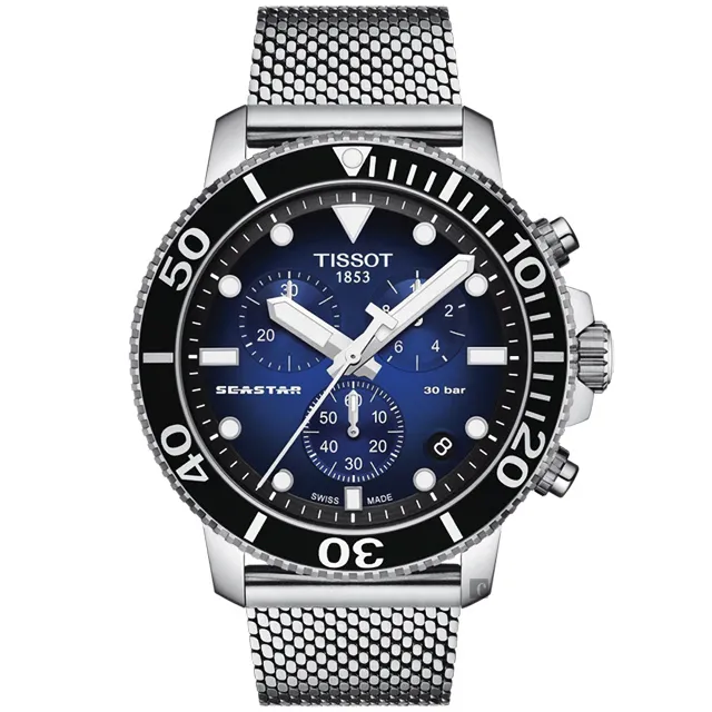 TISSOT 天梭 Seastar 海星300米潛水石英錶(T1204171109101) 歷史價格詳細信息