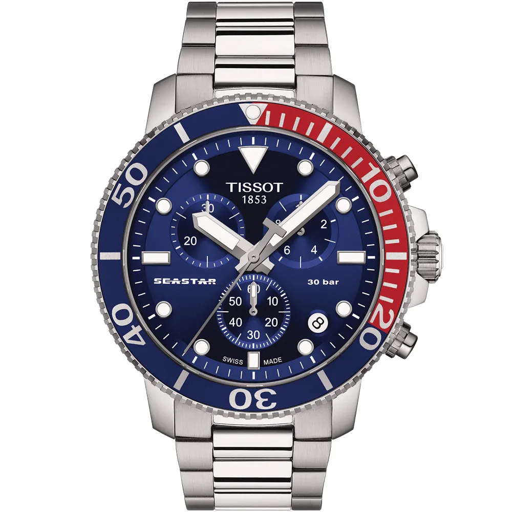 TISSOT 天梭 Seastar 1000 海洋之星 可樂圈 300米潛水計時錶-45.5mm T1204171105101 歷史價格詳細信息