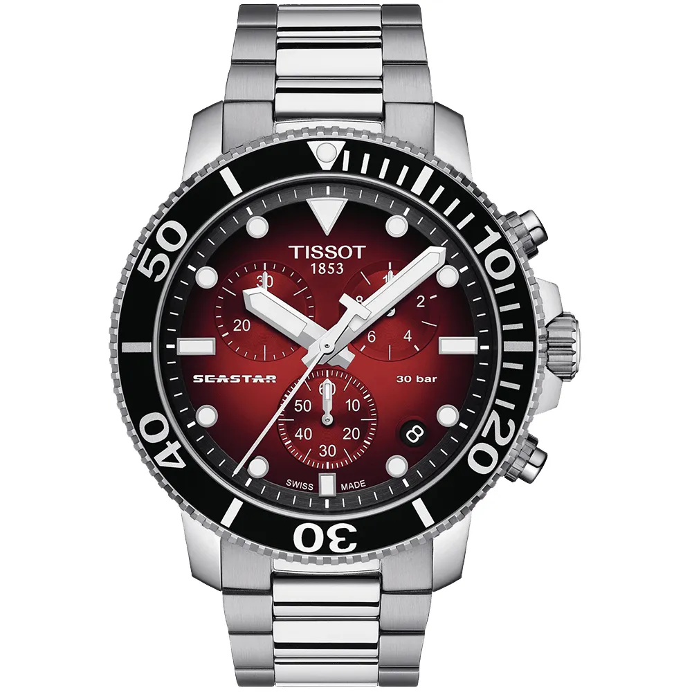 TISSOT天梭 SEASTAR海星計時300米潛水錶(T1204171105100)-45.5mm 歷史價格詳細信息