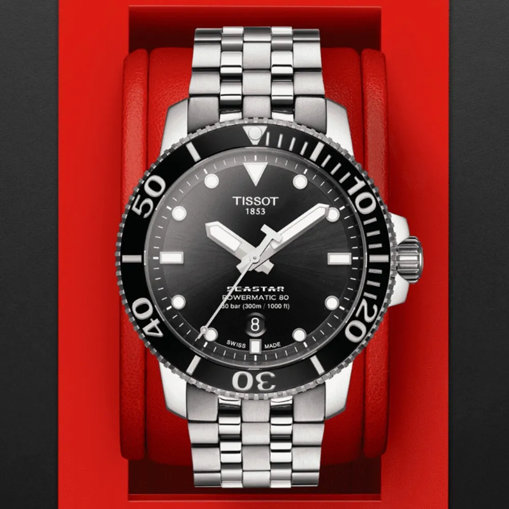 TISSOT天梭 SEASTAR1000 海洋之星 潛水機械腕錶 40mm/T1208073704100 歷史價格詳細信息