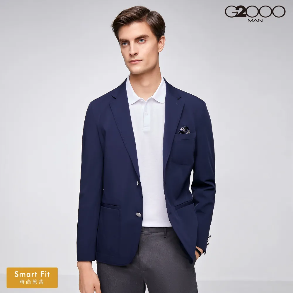 G2000時尚雙釦格紋西裝式外套-灰色 歷史價格詳細信息