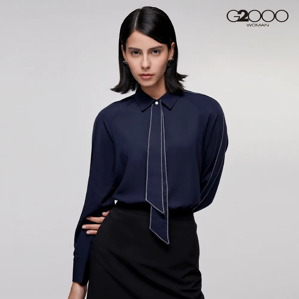 G2000時尚斜紋長袖上班襯衫-深藍色 價格比較,價格查詢,歷史價格詳細信息