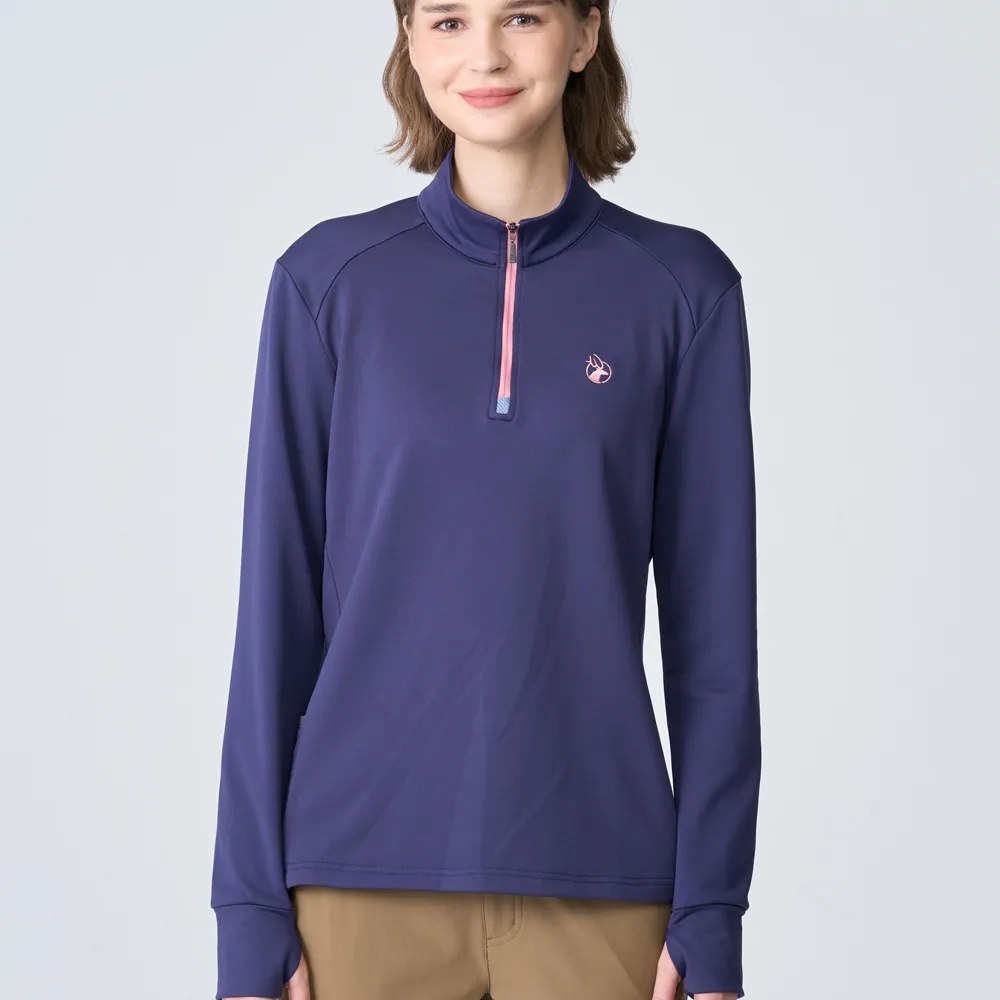 【WILDLAND荒野】男彈性斜紋拉鍊保暖機能衣普魯士藍色 歷史價格詳細信息