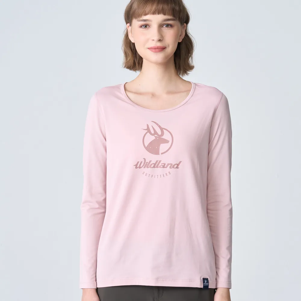 【WILDLAND荒野】女輕能量纖維大圓領印花保暖衣灰藍色 歷史價格詳細信息