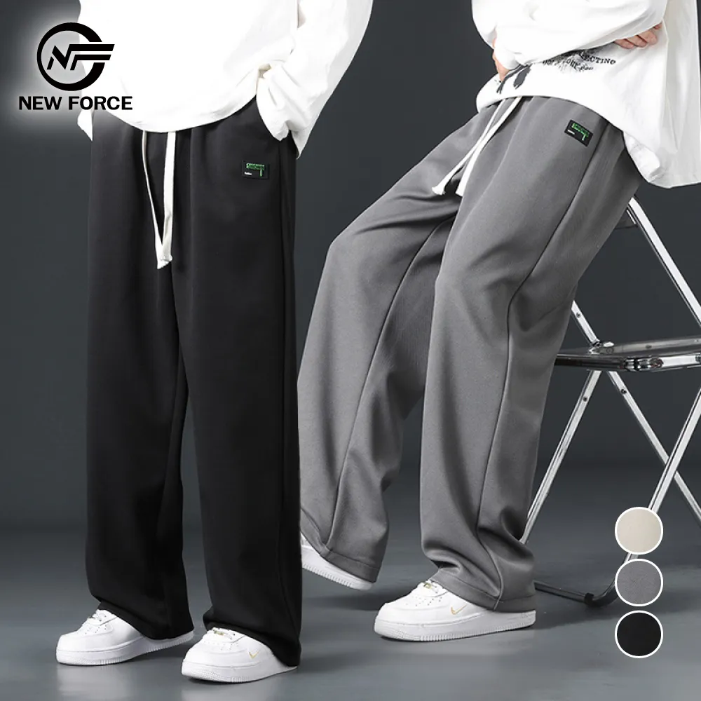 (NEW FORCE)抽繩棉質直筒休閒褲-藍色 歷史價格詳細信息