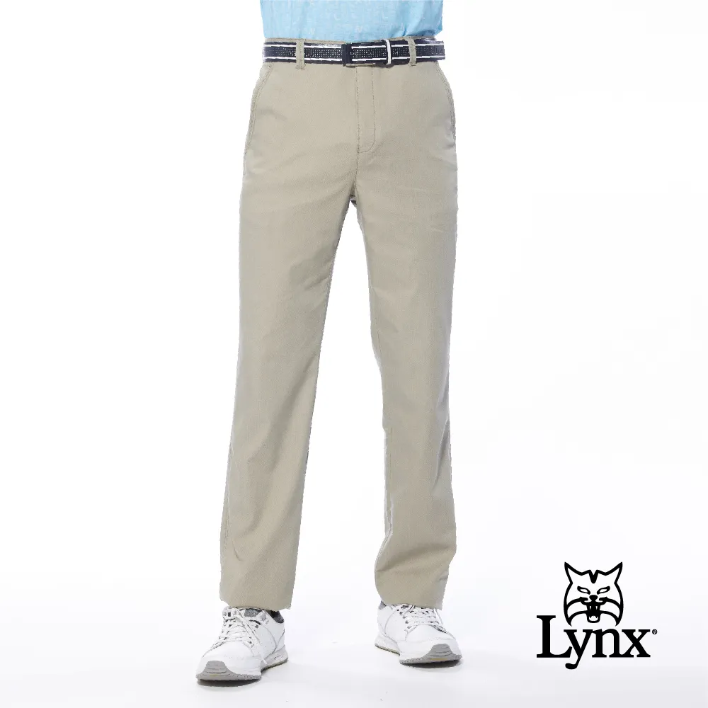 【Lynx Golf】男款彈性舒適百搭純棉素面款式平面休閒長褲-牛仔藍色 歷史價格詳細信息
