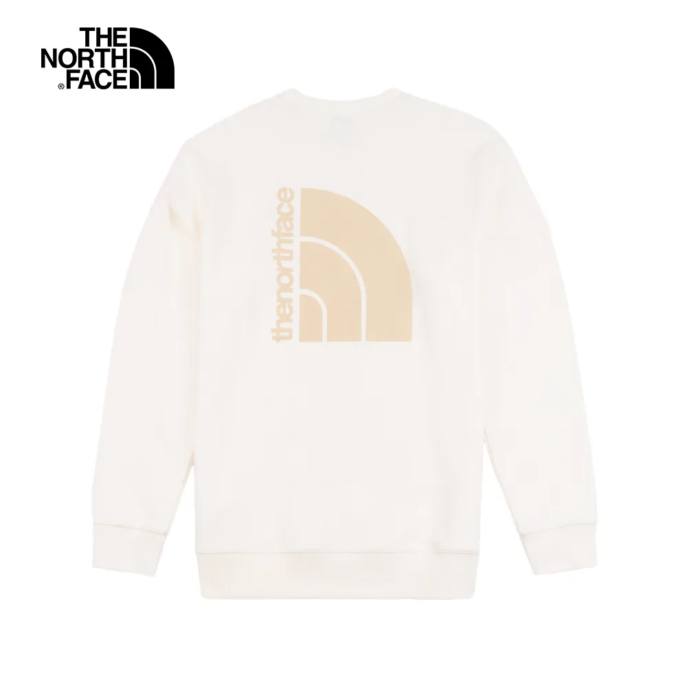 The North Face北面男款米白色背部品牌LOGO印花寬鬆大學T｜86PYN3N 歷史價格詳細信息