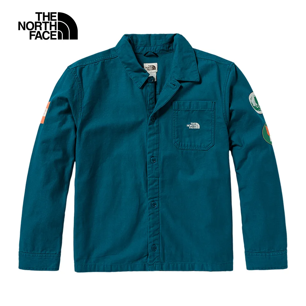 The North Face北面女款藍色胸前抽象藝術印花短袖T恤｜86Q6I0E 歷史價格詳細信息