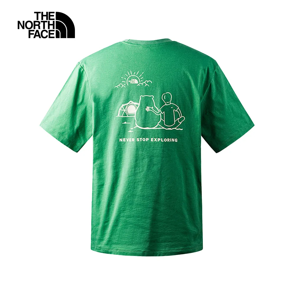 The North Face北面女款綠色純棉胸前趣味印花短袖T恤｜8ASM1OF 歷史價格詳細信息