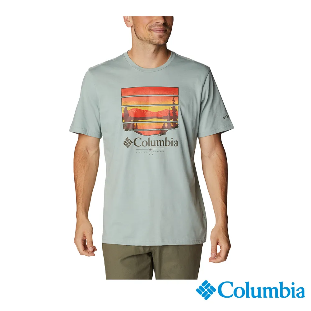 Columbia哥倫比亞 男款- LOGO純棉短袖上衣-暗紅 UAO13630WE (2023春夏) 歷史價格詳細信息