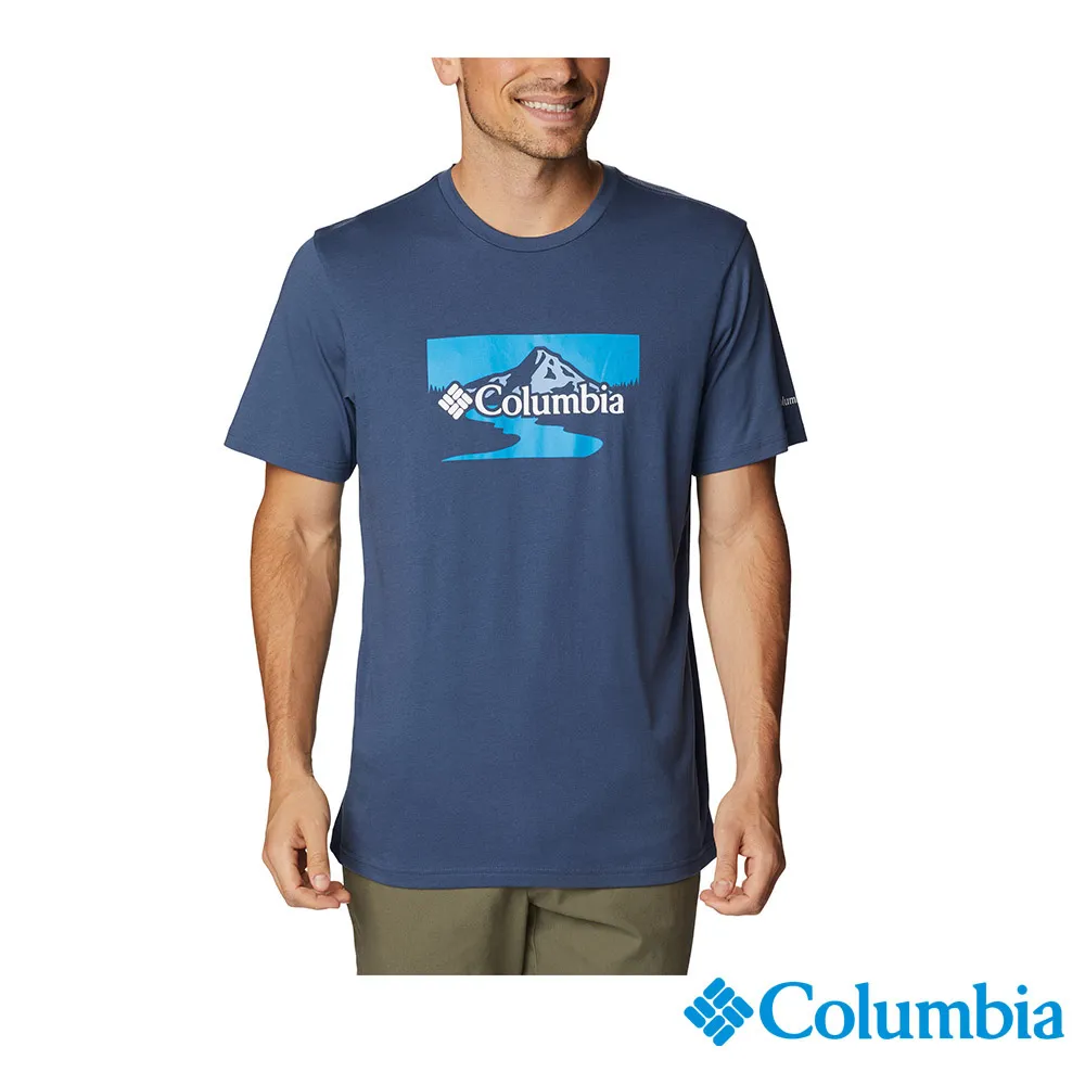 Columbia哥倫比亞 男款- LOGO純棉短袖上衣-暗紅 UAO13630WE (2023春夏) 歷史價格詳細信息