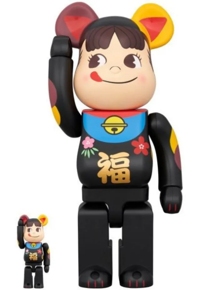 BE@RBRICK 招財貓 電鍍銀 蓄光 不二家 奶妹 100％ & 400％ 歷史價格詳細信息