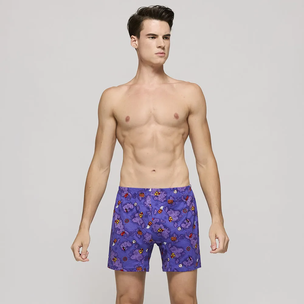 DADADO-航海尋寶 M-3L印花四角男內褲(紫) 天然絲光棉-吸濕排汗-GHQ310PU 歷史價格詳細信息