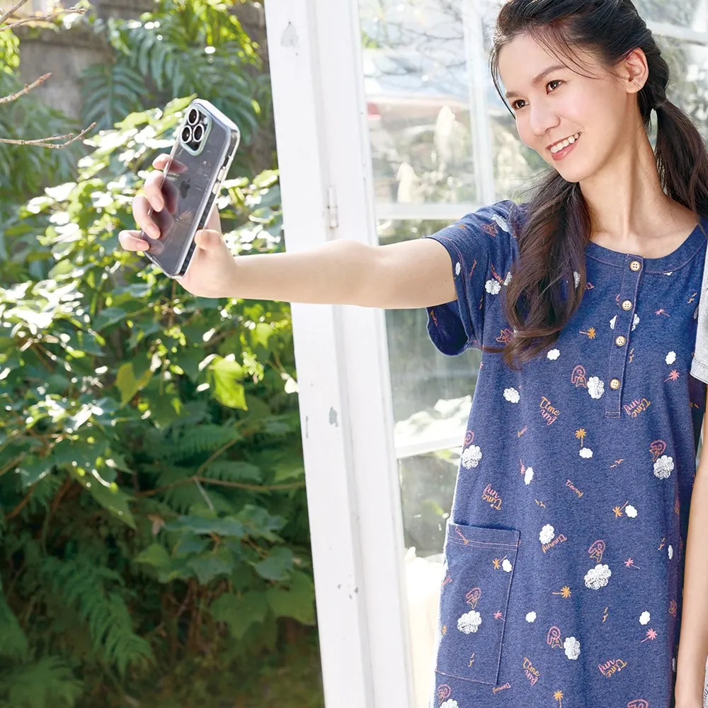 華歌爾睡衣-家居系列 M-LL純棉針織竹節紗圓領洋裝(暗夜藍)-LWZ37233N1 歷史價格詳細信息