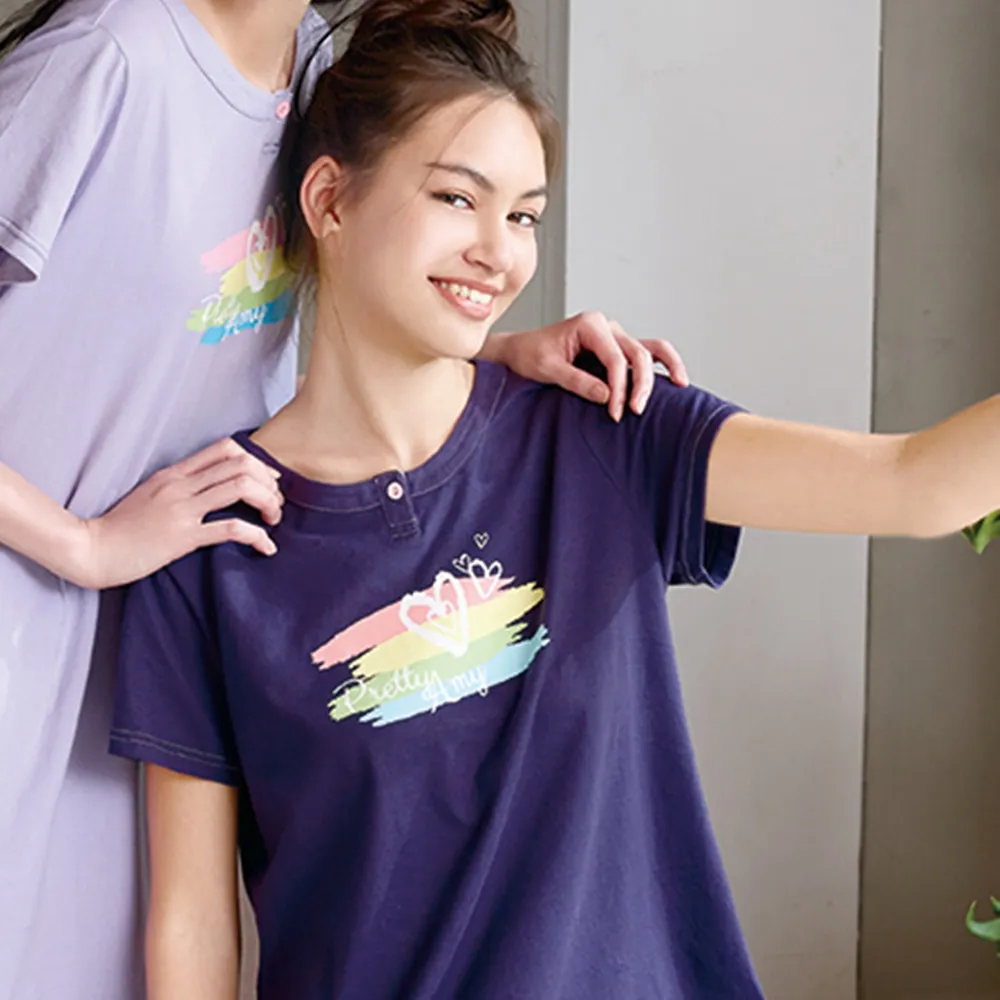 華歌爾睡衣-家居系列 M-LL純棉針織竹節紗圓領洋裝(暗夜藍)-LWZ37233N1 歷史價格詳細信息