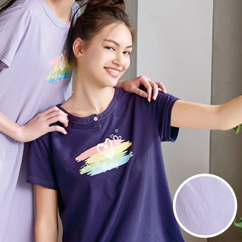 華歌爾睡衣-家居系列 M-LL純棉針織竹節紗圓領洋裝(暗夜藍)-LWZ37233N1 歷史價格詳細信息