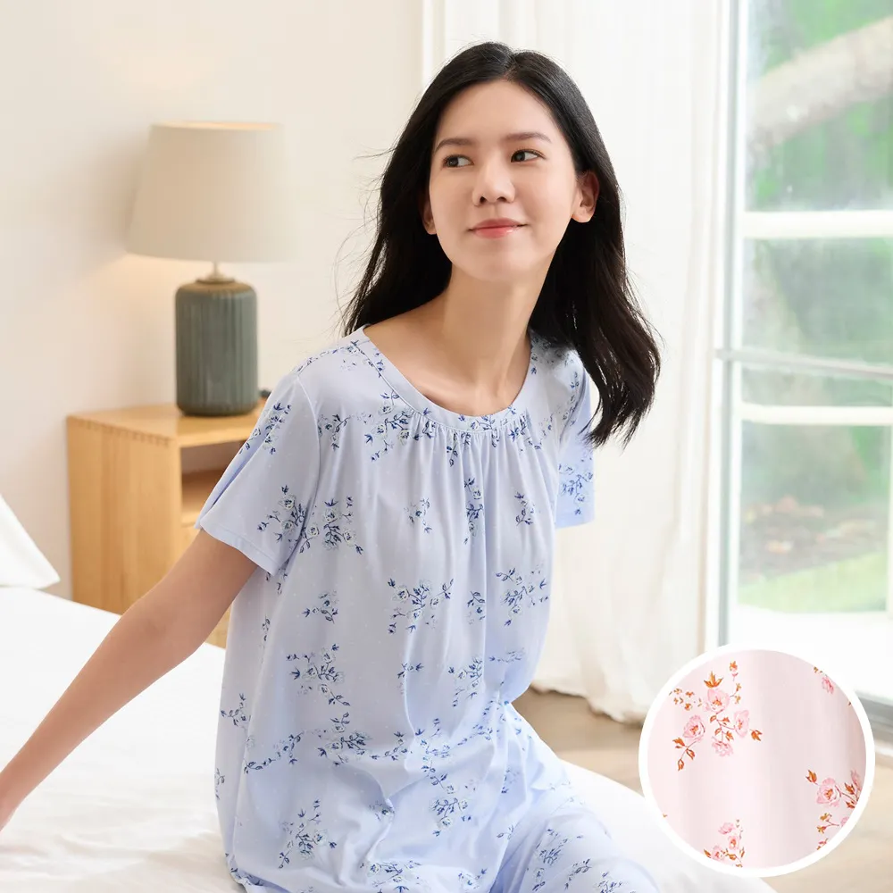 華歌爾睡衣-睡眠研究系列 M-LL快熱紗印花半開襟褲裝(奶油米)-LWB58633FJ 歷史價格詳細信息