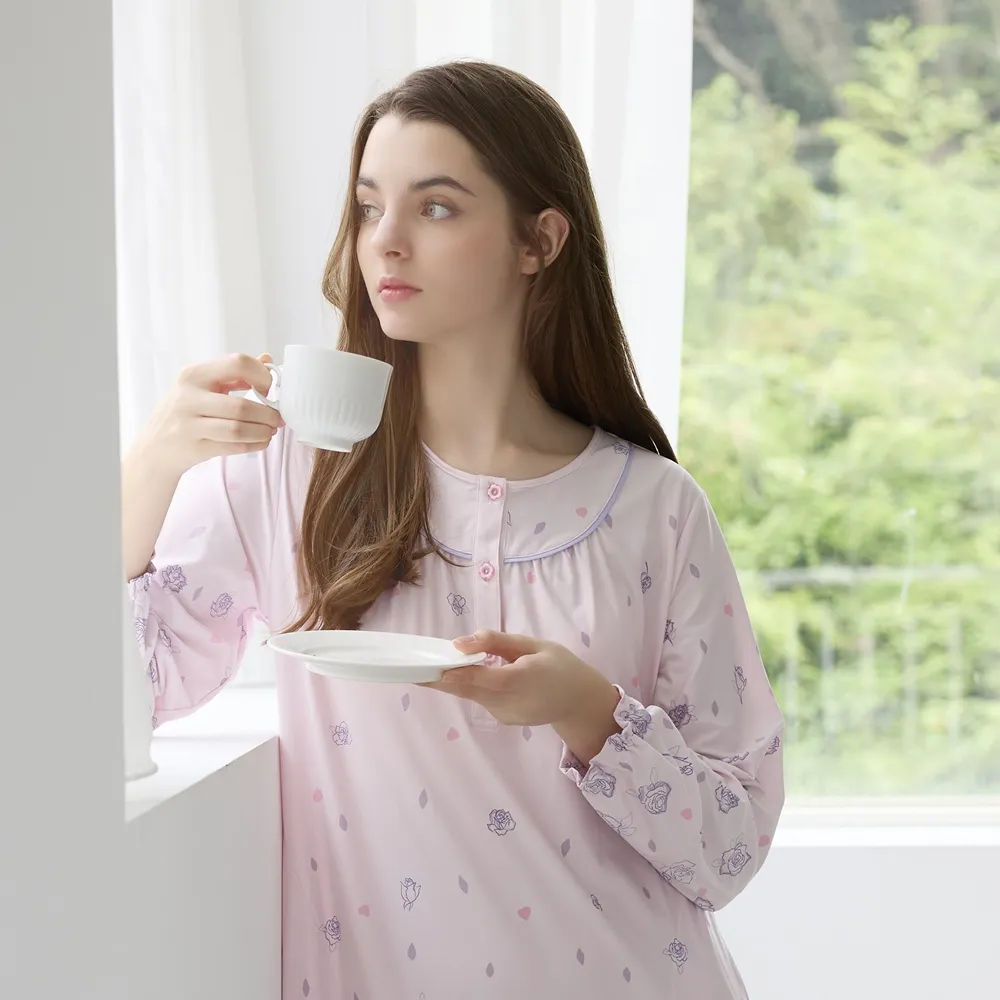 華歌爾睡衣-睡眠研究系列 M-LL快熱紗印花半開襟褲裝(奶油米)-LWB58633FJ 歷史價格詳細信息