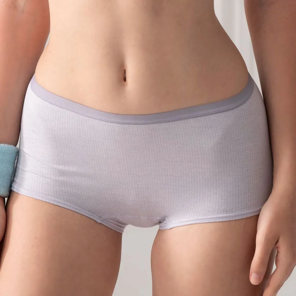 平口褲 中低腰防走光壓花安全褲 (藍色) 雅黛曼妮 歷史價格詳細信息