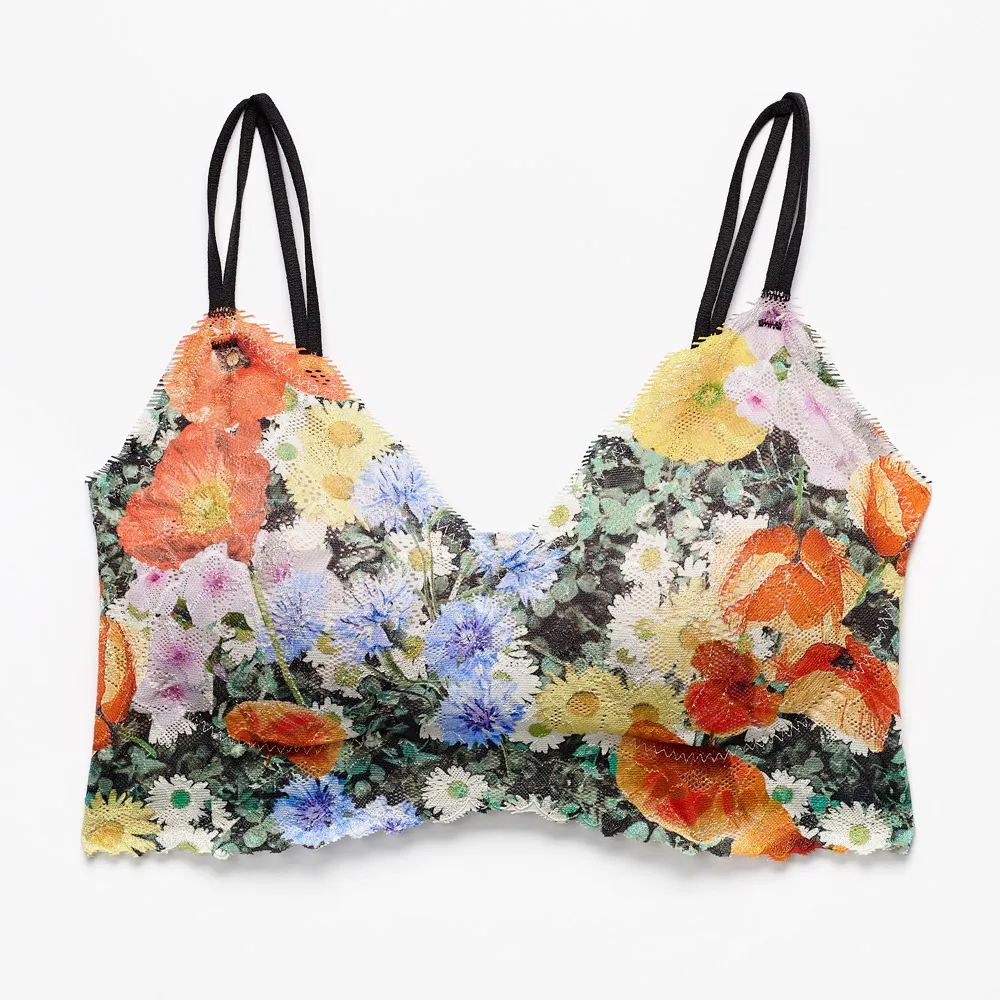 華歌爾-GOCOCI  M-L無鋼圈內衣(印花白) 蕾絲款-套穿式無痕親膚-NB9695IV 歷史價格詳細信息