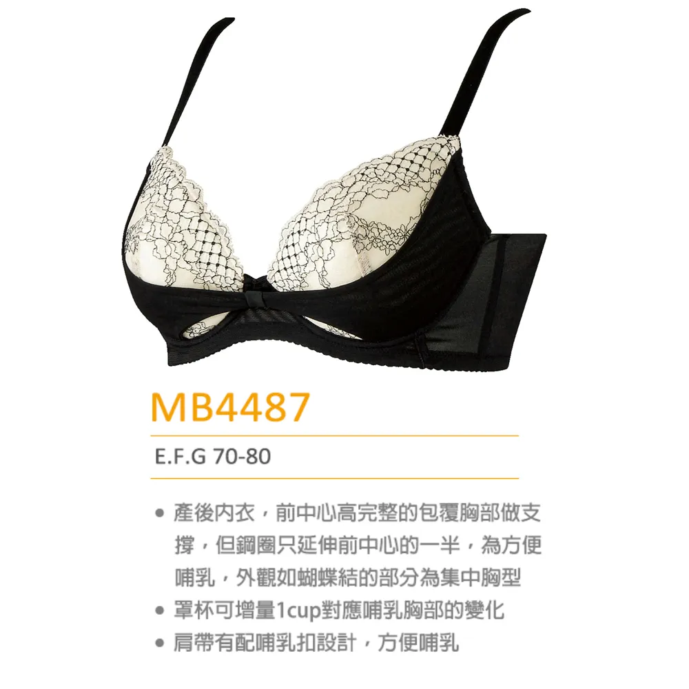 【寶貝媽咪】產後 G-I罩杯內衣 體溫順形變化胸罩 MB4655BL(黑) 歷史價格詳細信息