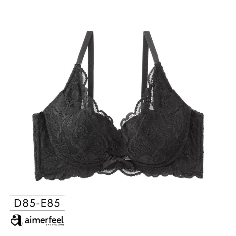 aimerfeel-[單品內衣]aimerfeel蕾絲包覆1/2罩杯-黑色-523211-BL 歷史價格詳細信息