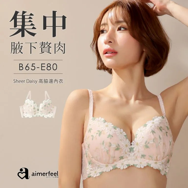 [單品內衣]集中副乳清透雛菊高脇邊內衣-粉紅色-1600113-PI 歷史價格詳細信息