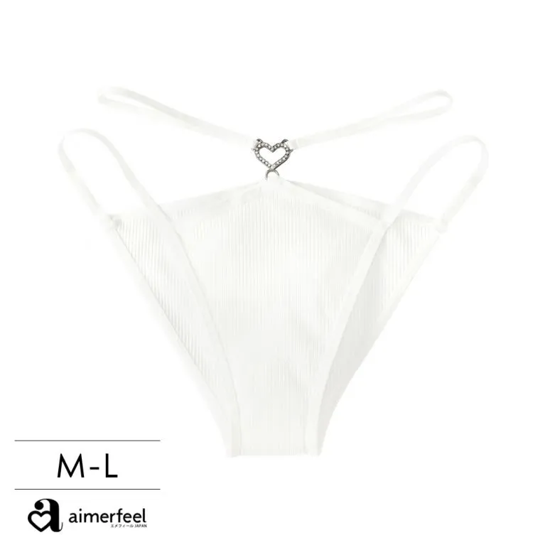aimerfeel-愛心薄紗編織風半包臀內褲-米白色-1903222-OW 歷史價格詳細信息