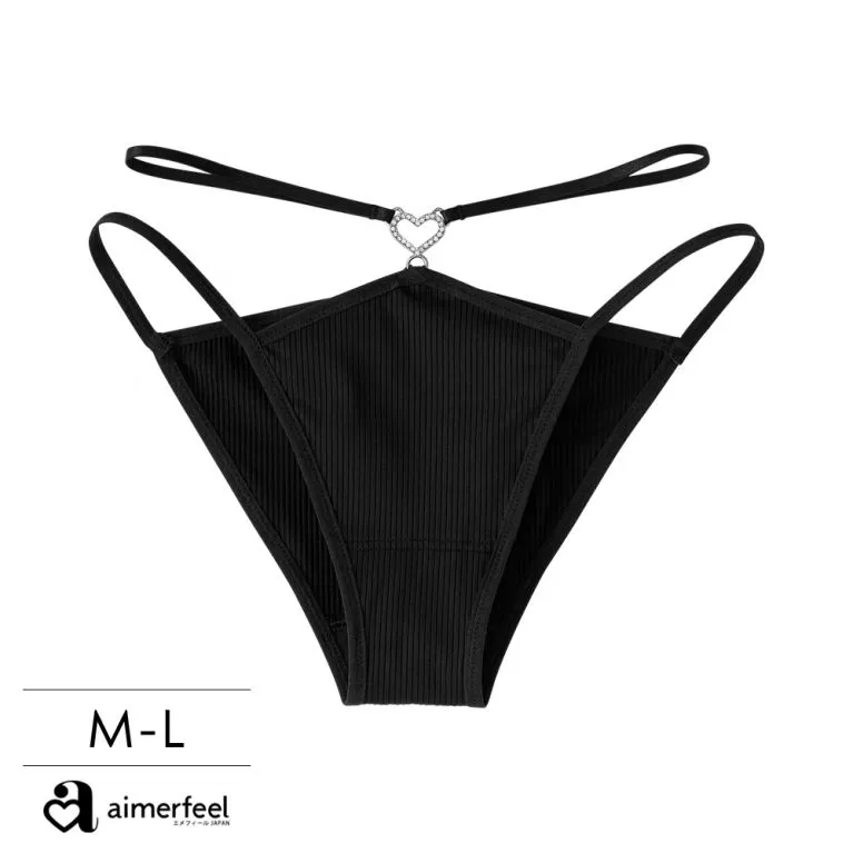 aimerfeel-愛心薄紗編織風半包臀內褲-米白色-1903222-OW 歷史價格詳細信息