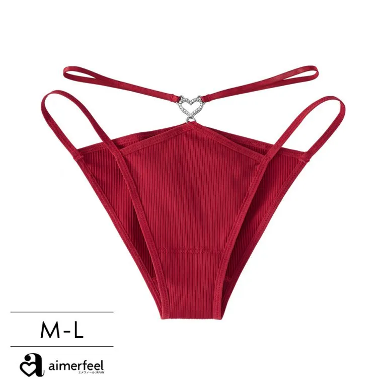 aimerfeel-愛心薄紗編織風半包臀內褲-米白色-1903222-OW 歷史價格詳細信息