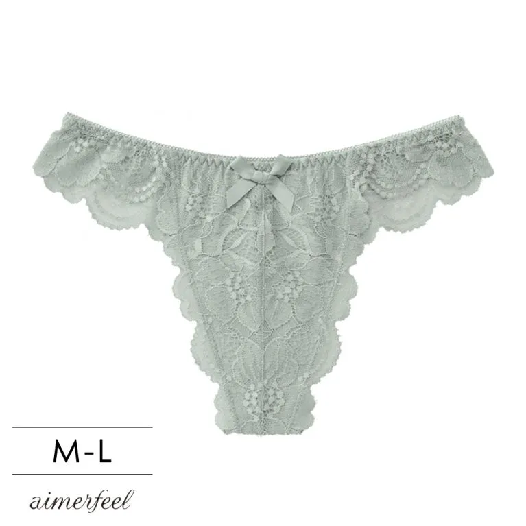 aimerfeel-全蕾絲包覆前扣式內衣套裝內褲-黑色-1500121-BL 歷史價格詳細信息