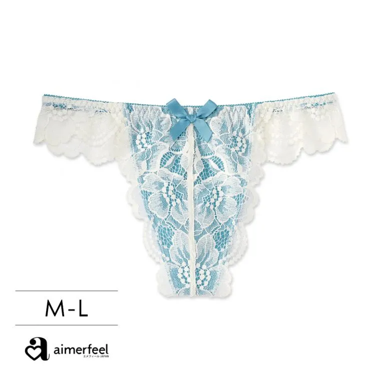 aimerfeel-全蕾絲包覆前扣式內衣套裝內褲-黑色-1500121-BL 歷史價格詳細信息