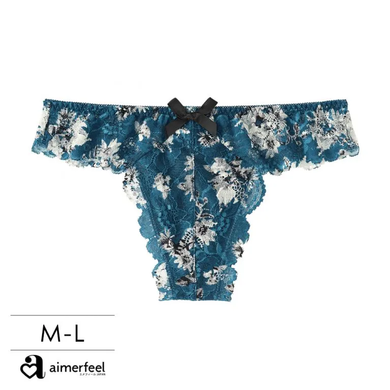 aimerfeel-花卉蕾絲豹紋三角內褲-黑色-1901421-BL 歷史價格詳細信息