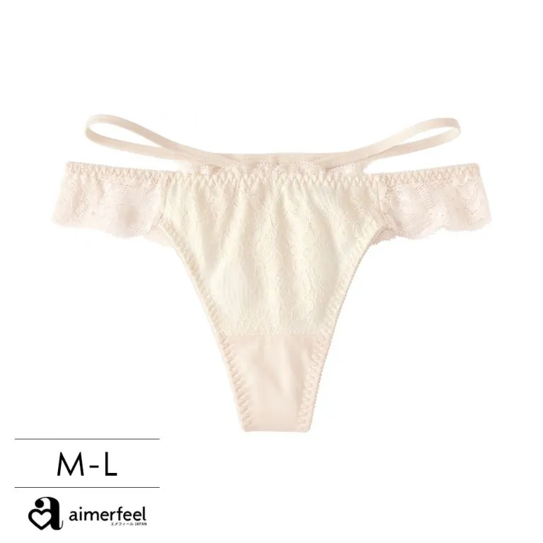 aimerfeel-交叉繫繩蕾絲無痕三角褲-黑色2-1101021-BL2 歷史價格詳細信息