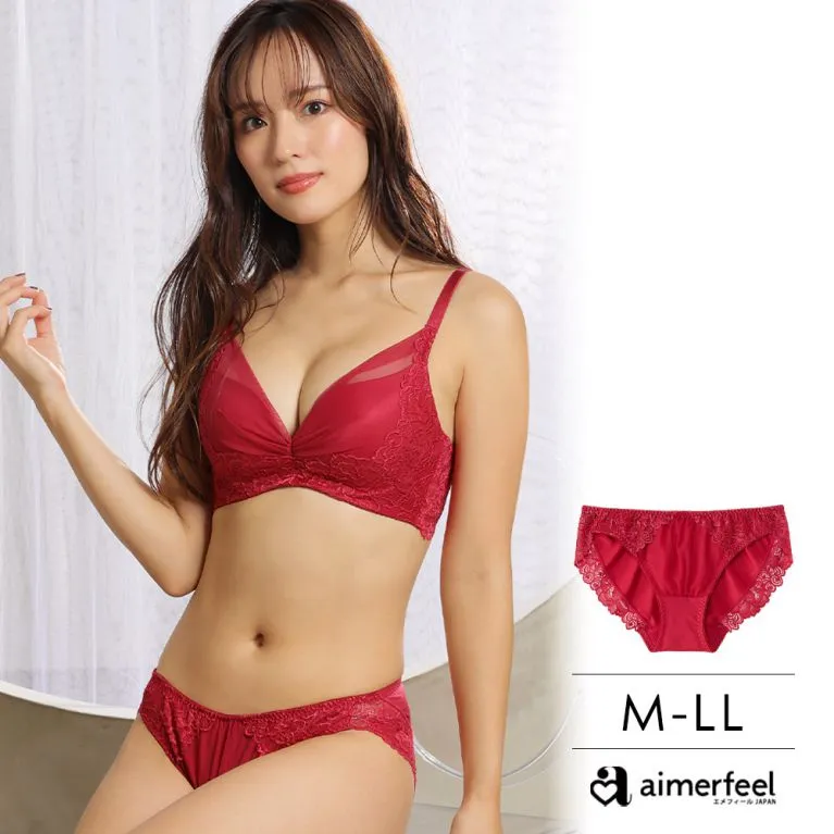 aimerfeel-蕾絲拉提三角內褲-紅色-671321-RE 歷史價格詳細信息