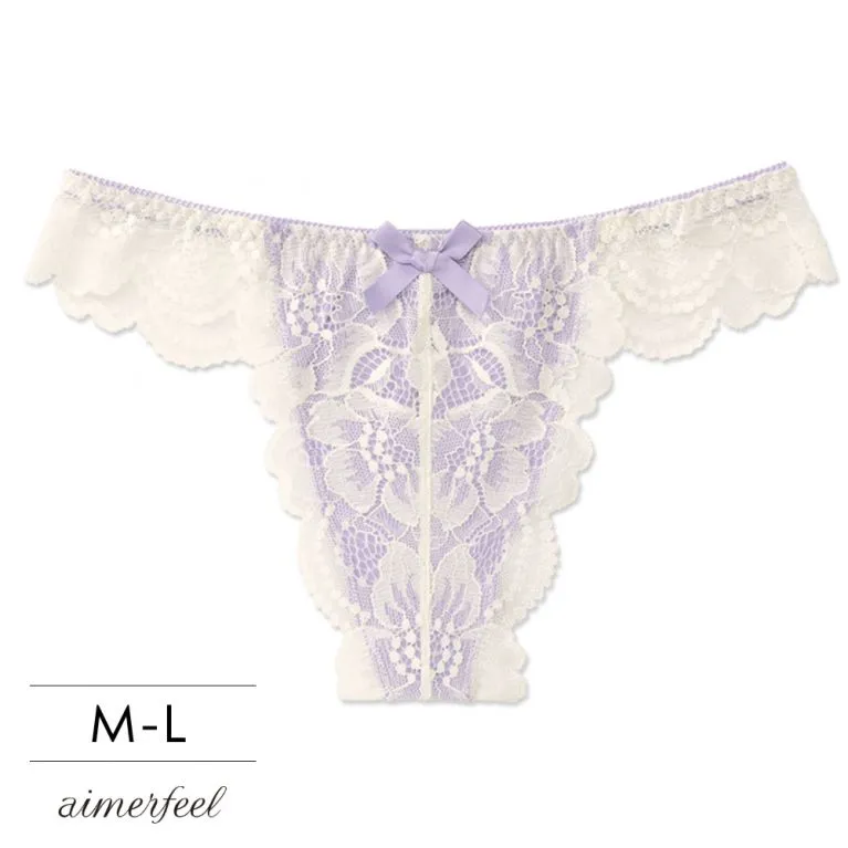aimerfeel-淑女蕾絲交叉包覆&nbsp;丁字褲-黑色-603723-BL 歷史價格詳細信息
