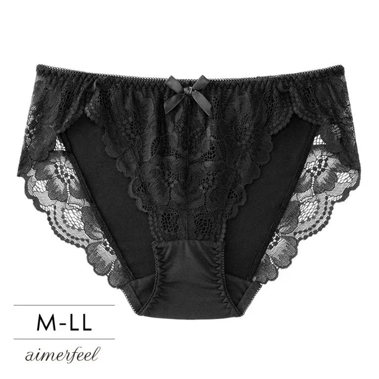aimerfeel-交叉蕾絲全蕾絲半包臀內褲-黑色-603724-BL 歷史價格詳細信息