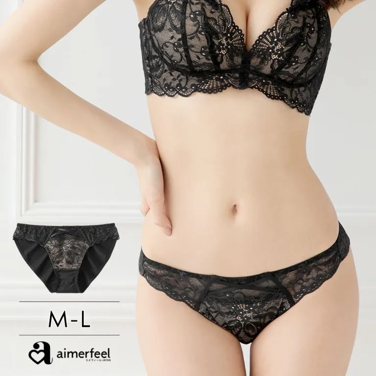 aimerfeel-全蕾絲三角內褲-黑色-1101321-BL 歷史價格詳細信息