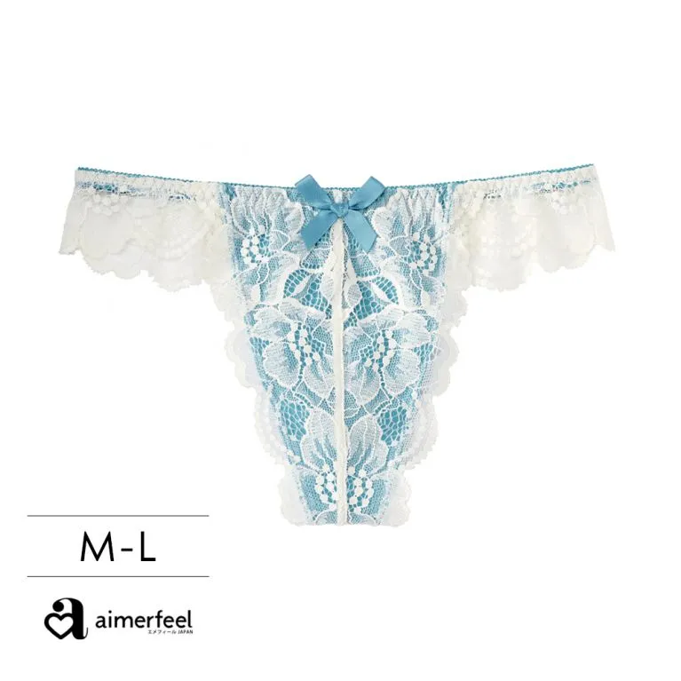 aimerfeel-淑女蕾絲交叉包覆&nbsp;丁字褲-黑色-603723-BL 歷史價格詳細信息