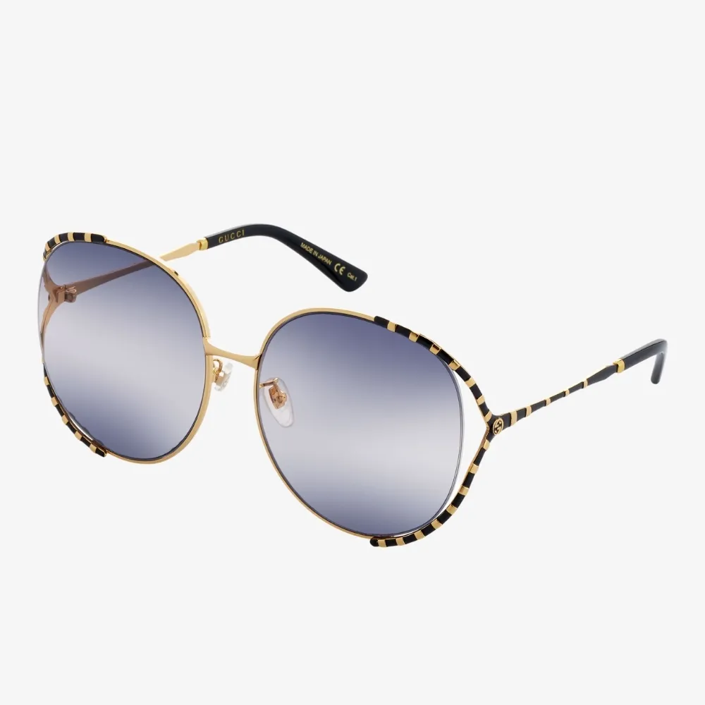 【GUCCI 古馳】小圓形金屬太陽眼鏡(GG0595S-001 竹節系列) 歷史價格詳細信息