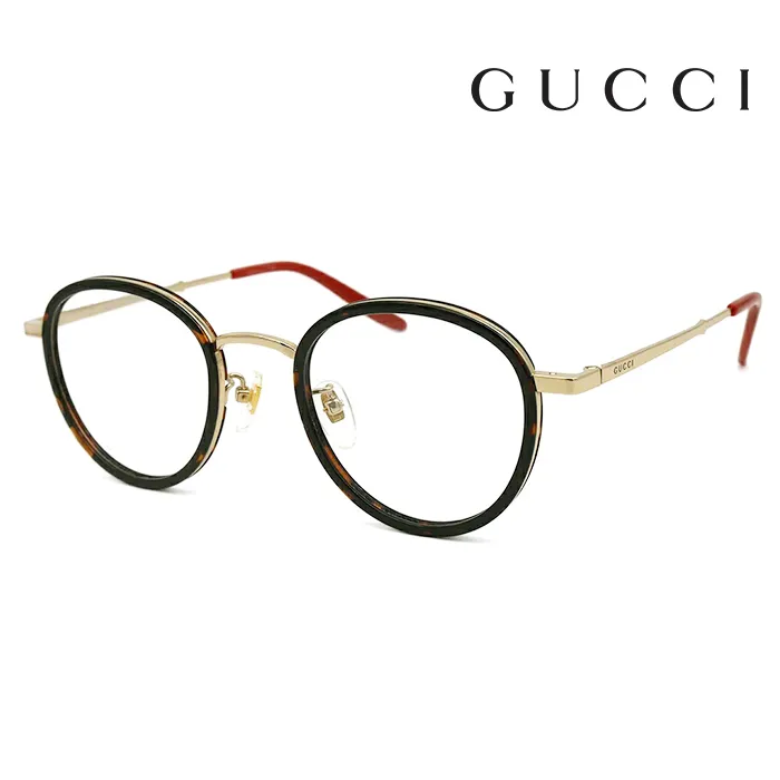 【Gucci】古馳 光學鏡框 GG1197OA 002 56mm 大鏡面 多邊形框眼鏡 LOGO鏡腳 奶茶色/金框 歷史價格詳細信息