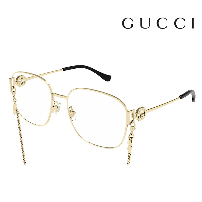 【Gucci】古馳 光學鏡框 GG1197OA 002 56mm 大鏡面 多邊形框眼鏡 LOGO鏡腳 奶茶色/金框 歷史價格詳細信息