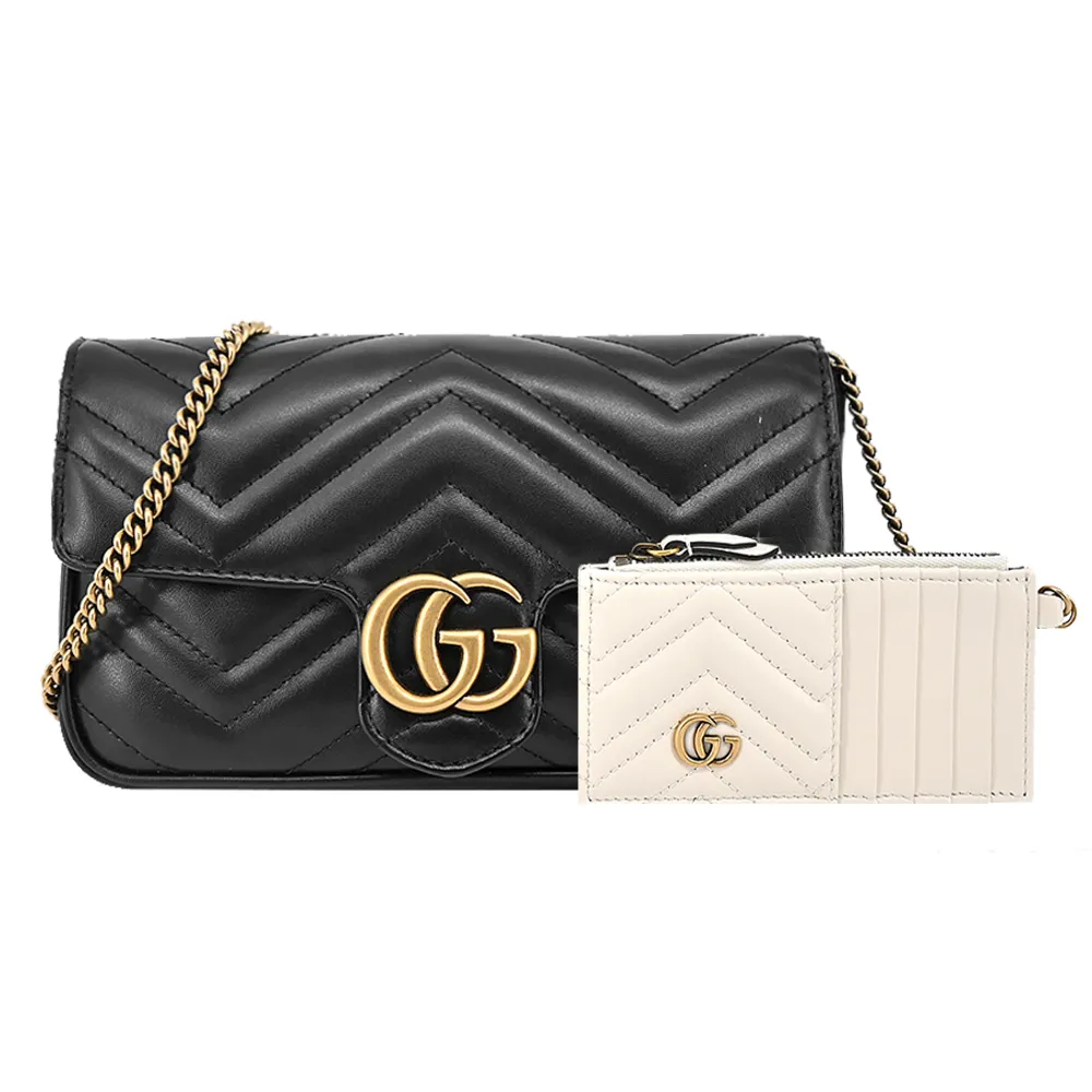 GUCCI  GG MARMONT黑色短夾，全新義大利帶回 歷史價格詳細信息
