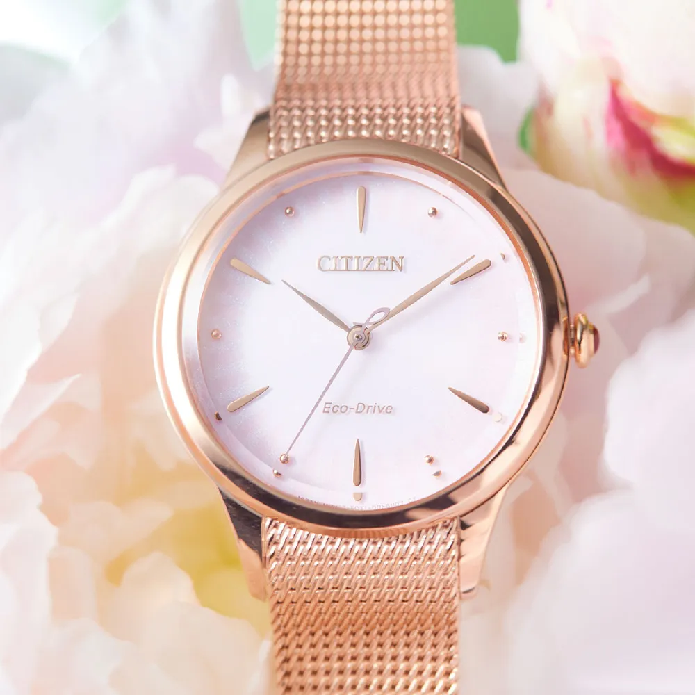 CITIZEN 星辰 L系列 光動能迷幻白蝶貝米蘭帶腕錶/玫瑰金/32.5mm/EM0813-86Y 歷史價格詳細信息