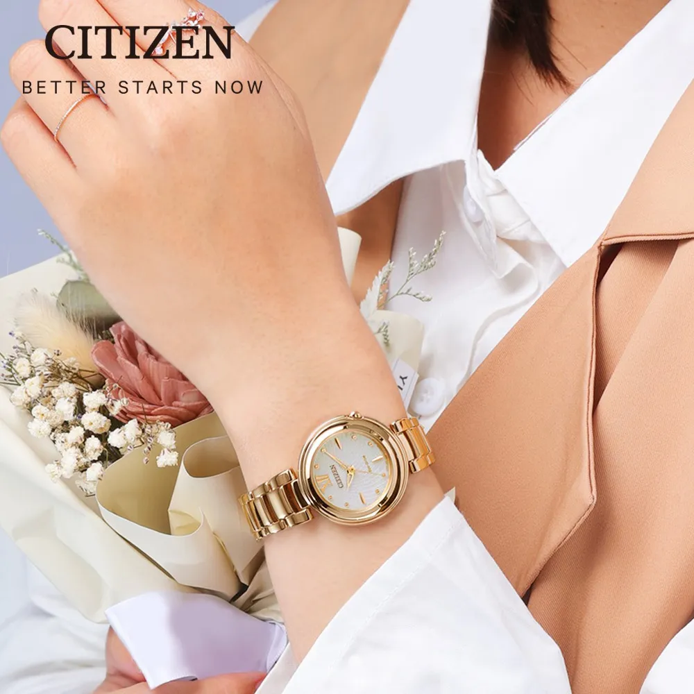 CITIZEN 星辰 L系列光動能時尚氣質腕錶/櫻花粉紅金/28mm/EM0922-81X 歷史價格詳細信息