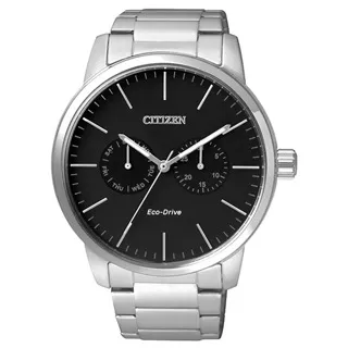 CITIZEN Eco-Drive 雙層霸氣日期顯示腕錶-黑X銀 歷史價格詳細信息