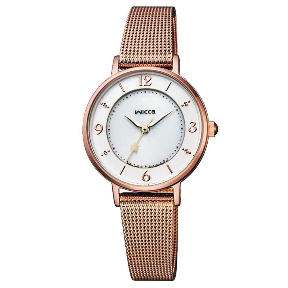 CITIZEN 星辰 wicca 星願系列閃耀愛戀太陽能腕錶(KP3-449-71)28.1mm 歷史價格詳細信息