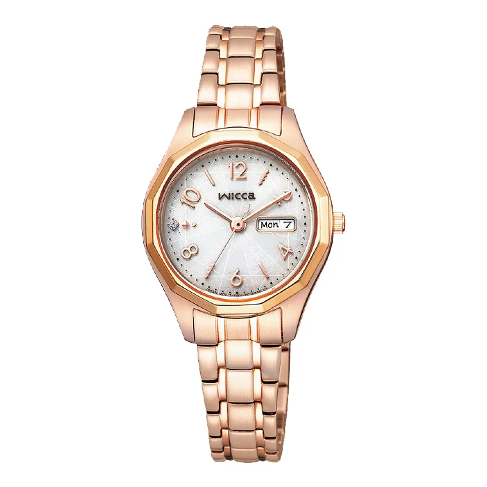 CITIZEN wicca玫瑰金公主系列太陽能腕錶KH4-912-90 歷史價格詳細信息
