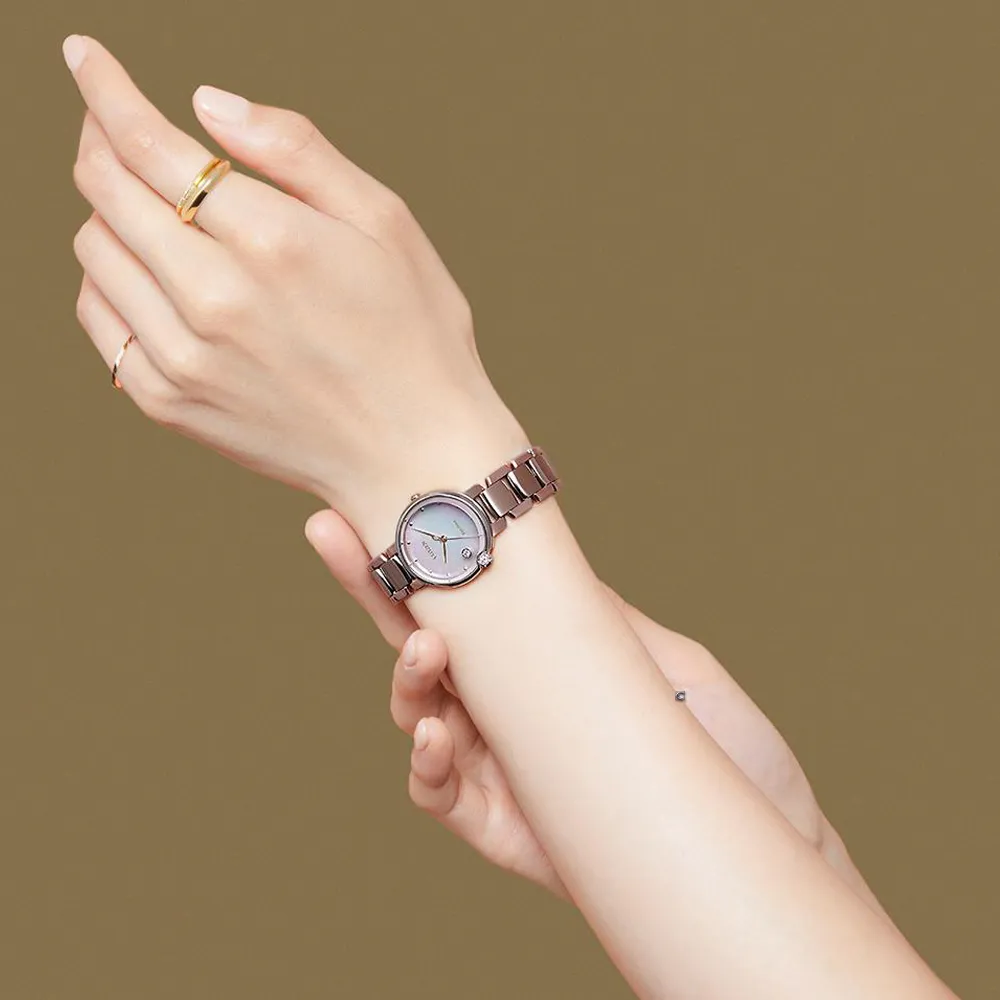 CITIZEN 星辰 晶鑽時尚雙鏤空機械錶/玫瑰金/34mm/PC1003-58X 歷史價格詳細信息