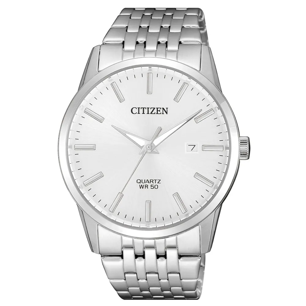CITIZEN / BI5000-87E / 品味風尚 礦石強化玻璃 日期 日本機芯 不鏽鋼手錶 黑色 39mm 歷史價格詳細信息